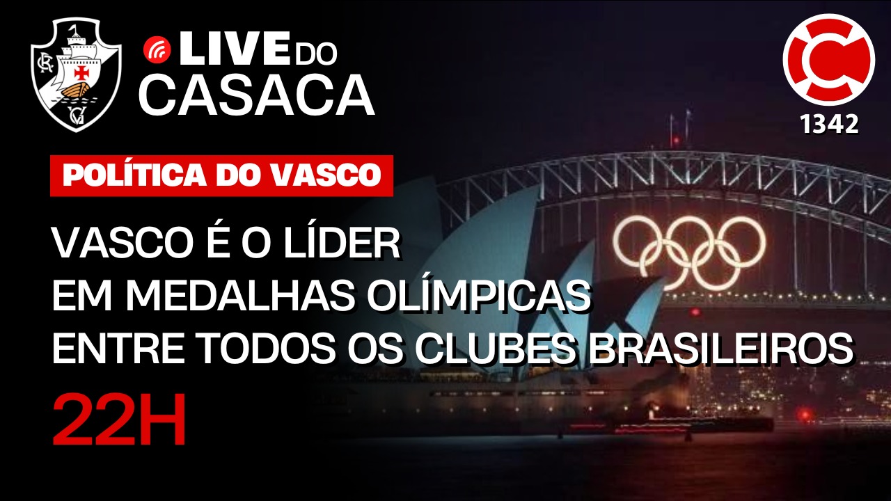 VASCO É O LÍDER EM MEDALHAS OLÍMPICAS ENTRE TODOS OS CLUBES BRASILEIROS – Live do Casaca! 1342